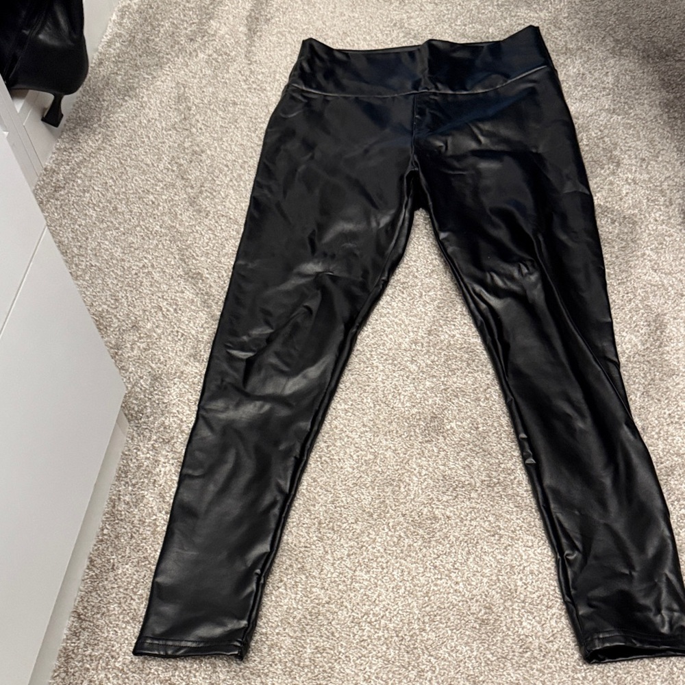 Black Faux Leather Leggings